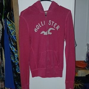 Hollister Pink Zip-Up Hoodie